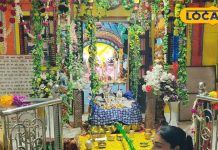 अयोध्या के जगन्नाथ मंदिर में भी हिंडोली पर विराजमान हैं सियाराम