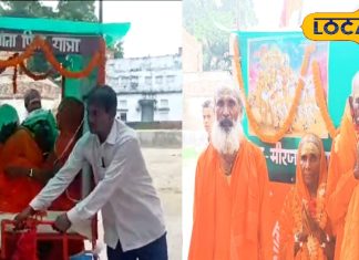 265 किलोमीटर का सफर, रिक्शे पर माता पिता को बैठाया, मिर्जापुर से अयोध्या के लिए पैदल निकला ‘रामभक्त’