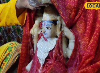 Haathi Ashtami: 2100 लीटर दूध से माता का अभिषेक, मां गजलक्ष्मी की भक्ति में लगा श्रद्धालुओं का सैलाब