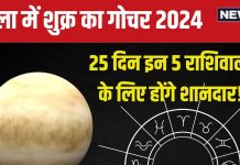 Shukra Gochar 2024: शुक्र का हुआ राशि परिवर्तन, 5 राशिवालों पर होगा शुभ प्रभाव, राजा जैसी मिलेंगी सुख-सुविधाएं, प्रेम विवाह योग!