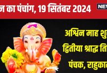 Aaj Ka Panchang 2024: अश्विन माह प्रारंभ, पितृ पक्ष की द्वितीया श्राद्ध, सर्वार्थ सिद्धि योग, जानें मुहूर्त, पंचक, दिशाशूल