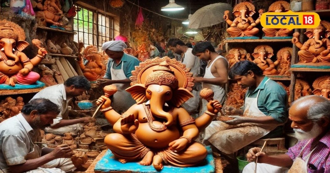 गणेश चतुर्थी की तैयारियां जोरों पर, गणेश जी की प्रतिमाएं हो रही तैयार
