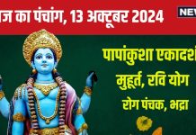 Aaj Ka Panchang 2024: पापांकुशा एकादशी के साथ रविवार व्रत, शाम को भद्रा और पंचक, जानें मुहूर्त, रवि योग, राहुकाल
