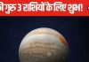 देव गुरु बृहस्पति होने जा रहे वक्री, 3 राशि वाले जातकों की खुलेगी किस्मत, मान-सम्मान और आय में वृद्धि के बनेंगे योग!