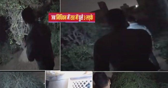 जब रात के सन्नाटे में निधिवन पहुंचे 3 युवक, मोबाइल