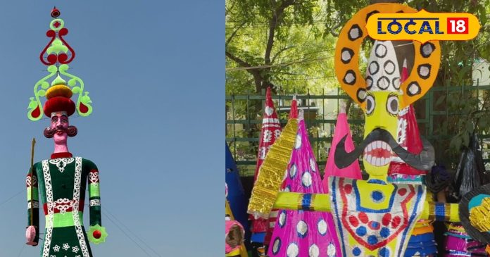 दुनिया का सबसे ऊंचा रावण का पुतला तैयार, 40 कारीगरों