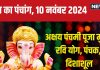 Aaj Ka Panchang 2024: रवि योग में अक्षय नवमी, आंवले के पेड़ की पूजा से पांए पुण्य, जानें मुहूर्त, पंचक, राहुकाल, दिशाशूल