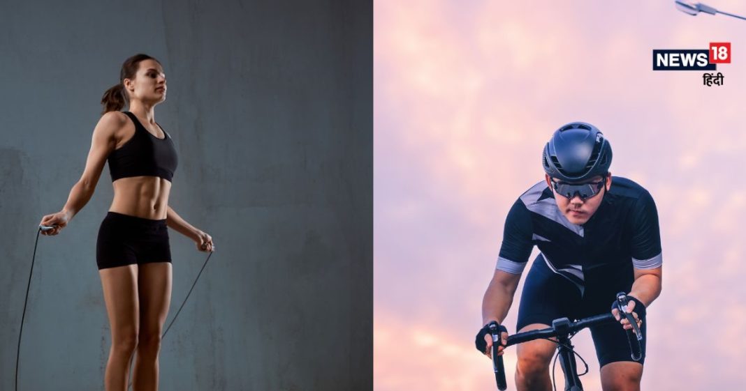 साइकलिंग या स्किपिंग! किससे होगा जल्दी वेट लॉस? लटकी तोंद भी चली जाएगी अंदर