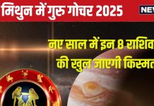 Guru Gochar 2025: नए साल में गुरु करेंगे मिथुन में गोचर, इन 8 राशिवालों पर बरसेगी कृपा, धन, नई जॉब, विदेश यात्रा का योग!