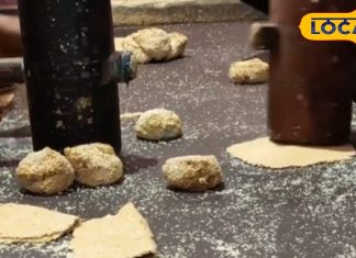 लकड़ी के हथोड़े की चोट से तैयार होता है यह गजक, गरमा-गरम खाते हैं लोग