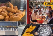 शिव भक्त का अनोखा तोहफा, मात्र 15 रुपए में खिला रहा मिर्ची वड़ा, भक्तों की उमड़ रही भीड़