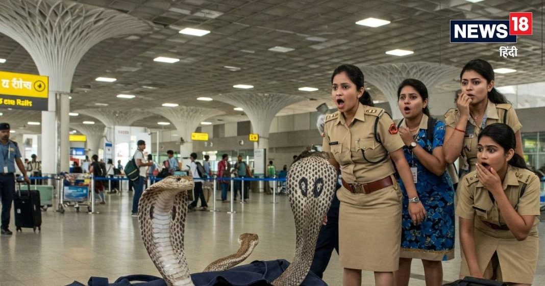 दिल्ली एयरपोर्ट पर बैग में मिले 22 सांप और 23 छिपकलियां, तीन गिरफ्तार