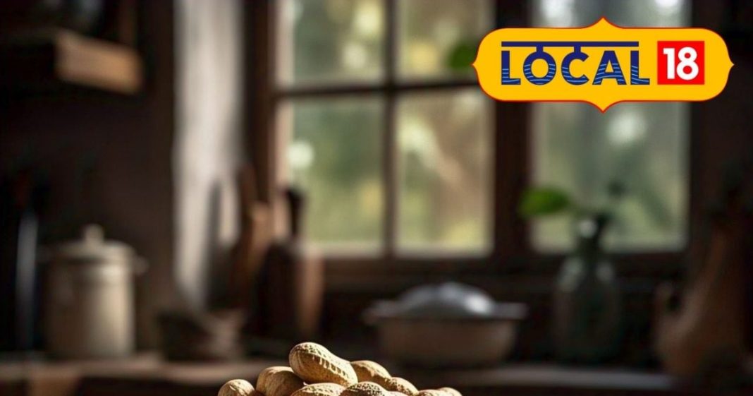 आगरा में रोलर मशीन से मूंगफली भूनने का नया तरीका