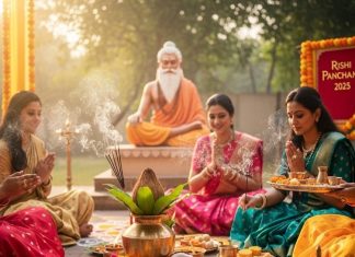 Rishi Panchami 2025 date। ऋषि पंचमी व्रत विधि