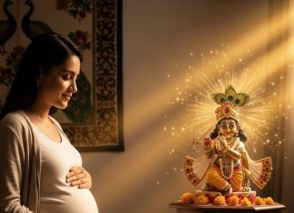 Baby Krishna picture for pregnancy। गर्भवती महिला के कमरे में बाल गोपाल की तस्वीर