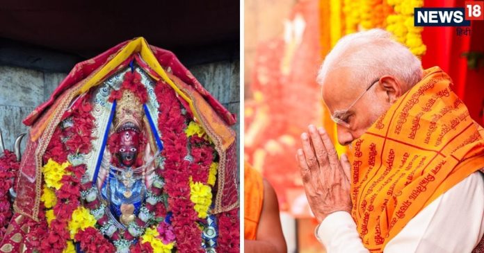 PM Modi visited Shaktipeeth Tripurasundari temple First day of Sharadiya