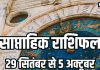 Weekly Horoscope 29 September to 5 October 2025 : saptahik rashifal 29 September to 5 October 2025 All 12 zodiac signs | तुला समेत 6 राशियों को इस सप्ताह माता रानी की कृपा से बढ़ेगी संपत्ति और शारीरिक सुख, बुध गोचर से होगा लाभ