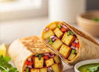 Easy Indian breakfast recipe। आसान ब्रेकफास्ट रेसिपी टोफू आलू रैप