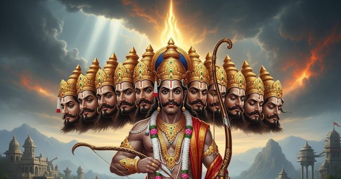 ravan ke 10 sir kiska pratik hai। रावण के 10