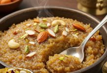Navratri prasad sooji halwa recipe: नवरात्रि अष्टमी पर नारियल मिश्रित सूजी हलवा रेसिपी और खास टिप्स.