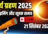 surya grahan Live update 2025 today | सूर्य ग्रहण आज, जानें सूतक काल, कब और कहां कहां दिखेगा ग्रहण