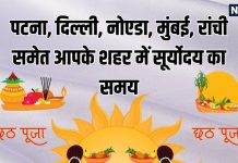 Chhath Puja 2025 Usha Arag Time In Your City | Patna Delhi Mumbai Ranchi Deoghar Lucknow Chhath Sunrise Ka Samay | आपके शहर में उषा अर्ध्य का समय | चौथे दिन सूर्योदय का समय