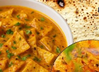 राजस्थानी दही-पापड़ की सब्जी रेसिपी सिर्फ 10 मिनट में बनाएं.