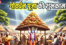 Govardhan Puja 2025 Wishes Shayari Quotes और Messages हिंदी में.