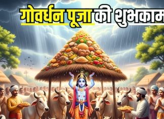 Govardhan Puja 2025 Wishes Shayari Quotes और Messages हिंदी में.