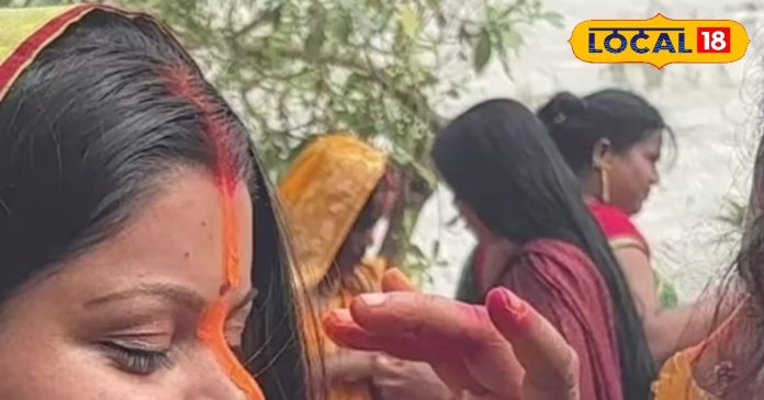 Why is the tradition of applying vermillion till the nose