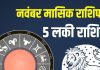 november monthly horoscope 2025 masik rashifal | november 2025 lucky zodiac signs | नवंबर का मासिक राशिफल | नवंबर की 5 लकी राशियां
