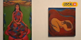 IIC में शुरू हुई ‘पानी की बुनाई’ खास प्रदर्शनी, रंगो, महिलाओं के सघर्ष को बयां करती है कलाकारी