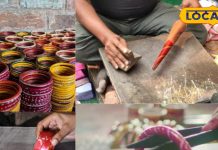 हैदराबाद लाड बाजार में लाख की चूड़ियों का लाइव निर्माण ट्रेंडिंग