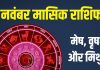november monthly horoscpe 2025 | november 2025 masik rashifal mesh vrishabh mithun | नवंबर मासिक राशिफल 2025 मेष, वृषभ और मिथुन