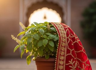 Tulsi Vivah date 2025। क्यों तुलसी माँ को नहीं चढ़ाएं लाला चुनरी ?