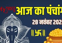 aaj ka panchang 28 november 2025 | Friday Lakshmi puja muhurat masik durga ashtami ravi yog bhadra kaal panchak ashubh samay | आज का पंचांग, 28 नवंबर 2025