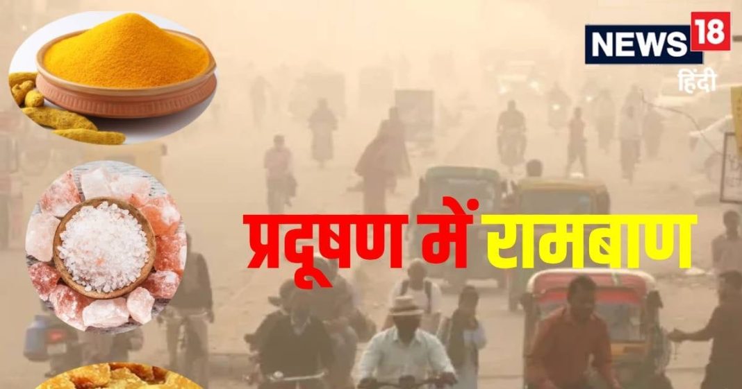 दिल्ली प्रदूषण से बचने के लिए आयुर्वेदिक उपाय और वैद्य अच्युत त्रिपाठी के सुझाव ayurvedic home remedies for air pollution salt turmeric and jaggery can relief in poor air quality delhi namak haldi gud tips by vaidya achyut tripathi