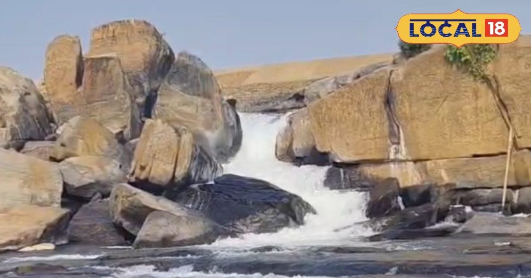 नए साल पर अंबाघाघ जलप्रपात में सैलानियों की भीड़, खूबसूरती का आनंद