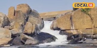 नए साल पर अंबाघाघ जलप्रपात में सैलानियों की भीड़, खूबसूरती का आनंद