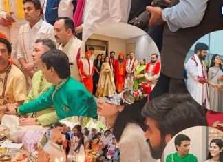 vrindavan famous katha vachak Indresh Upadhyay and Shipra wedding pictures | चांदी की थाली में भोजन… धीरेद्र शास्त्री, कुमार विश्वास, संत समेत बॉलीवुड का रौला, तस्वीरों में इंद्रेश की रॉयल शादी