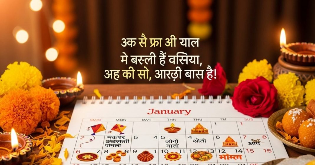 January 2026 Festival List : जनवरी में किस दिन कौन सा त्योहार, कब है व्रत, यहां देखें पूरी लिस्ट!