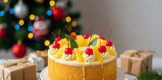 Christmas pineapple cake recipe। क्रिसमस के लिए घर पर पाइनएप्पल केक बनाने की रेसिपी