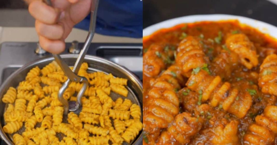 aaloo besan pasta, आलू बेसन देसी पास्ता रेसिपी: बिना मैदे के हेल्दी और टेस्टी पास्ता.