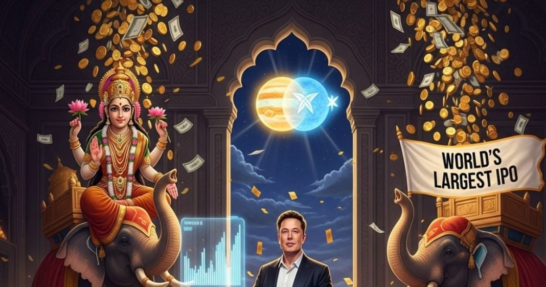 elon musk spacex ipo june 2026 gajalakshmi rajyog made by jupiter venus conjunction positive effects as per astrology | गजलक्ष्मी राजयोग में एलन मस्क ला रहे दुनिया का सबसे बड़ा आईपीओ, करेगा और मालामाल! जानें गुरु-शुक्र की युति का क्या होगा शुभ प्रभाव