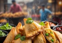 ढाबा स्टाइल क्रिस्पी समोसा रेसिपी मसालेदार स्टफिंग के साथ